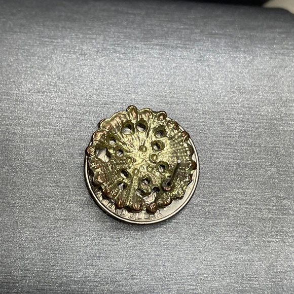 Vintage AB rhinestone button 1” earring’s post. - Picture 5 of 7